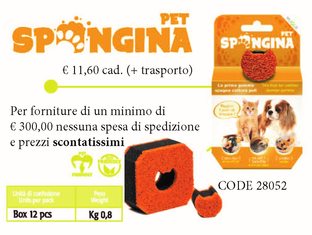 Gomma Spugna Cattura Peli - Spongina Pet - Mugue